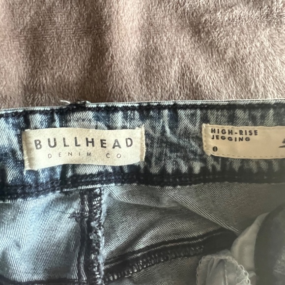 Bullhead Light Blue Acid Wash High Rise Denim Jegging - Picture 4 of 5